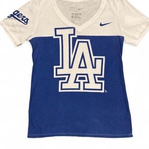 Nike Blue and White LA Graphic Tee Size Small